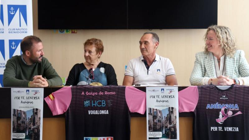 Anémona afronta su primer desafío solidario internacional: unir Benidorm y Venecia remando para recaudar fondos